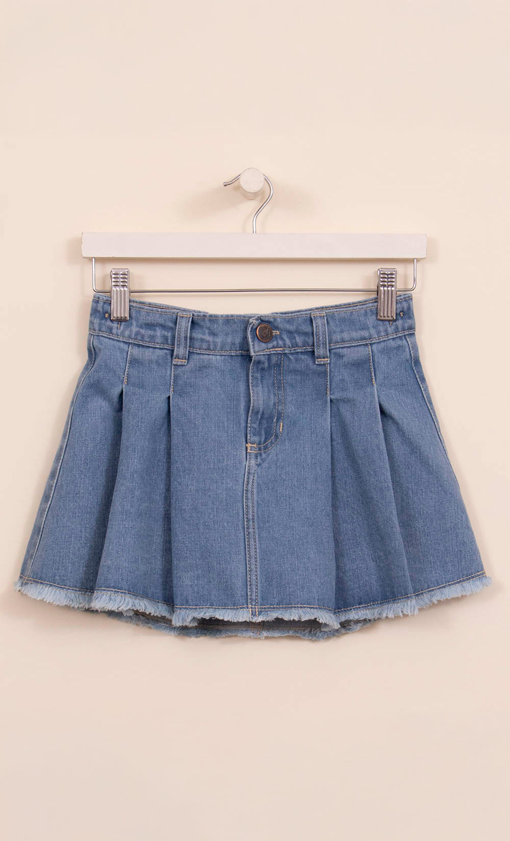 Pollera De Jean Con Elastico En La Cintura Jean Mini Polleras De